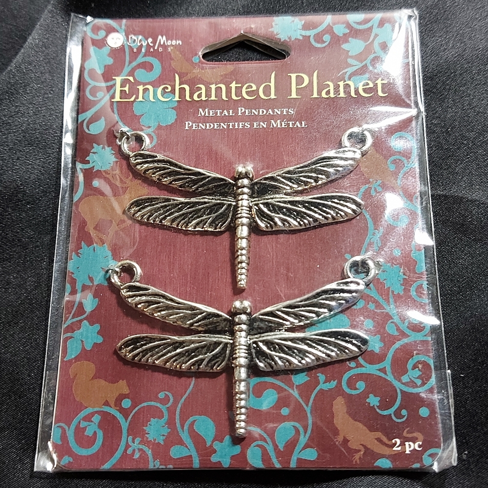 Free Add-on New Silver Toned Dragonfly Pendants